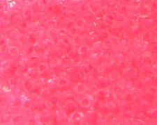 (image for) 11/0 Neon Pink Inside-Color Glass Seed Beads, 1oz. bag
