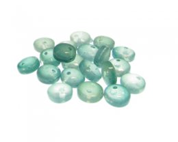 (image for) Approx. 1oz. x 10mm Aqua Glass Bead, top drill