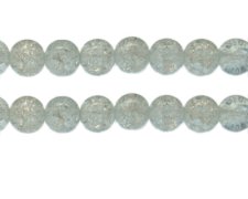 (image for) 12mm Ice Crackle Glass Bead, approx. 17 beads