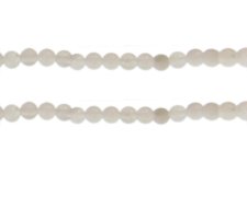 (image for) 6mm White Gemstone Bead, approx. 30 beads