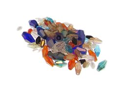 (image for) Approx. 1oz. 8 x 4mm Color Luster Glass Bicone Bead