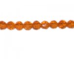 10mm Orange Faceted Glass Bead, 13" string 10mm Orange Faceted Glass Bead, 13" string