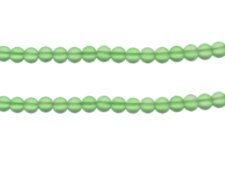 (image for) 6mm Green Sea/Beach-Style Glass Bead, approx. 41 beads