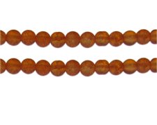(image for) 8mm Rust Crackle Frosted Glass Bead, approx. 36 beads