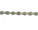 10 x 8mm Silver Faceted Drop Bead, 13" string 10 x 8mm Silver Faceted Drop Bead, 13" string