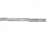 20 x 6mm Crystal Pressed Glass Tube Bead, 12" string 20 x 6mm Crystal Pressed Glass Tube Bead, 12" string