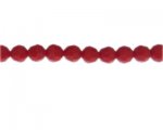 8mm Red Opaque Faceted Glass Bead, 13" string 8mm Red Opaque Faceted Glass Bead, 13" string