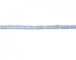 10 x 4mm Sky Blue Pressed Glass Tube Bead, 2 x 13" strings 10 x 4mm Sky Blue Pressed Glass Tube Bead, 2 x 13" strings