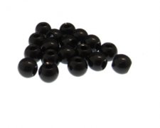 (image for) Approx. 1oz. x 8mm Black Glass Bead, large hole