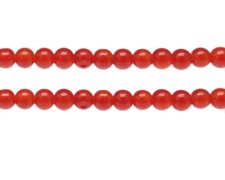 (image for) 8mm Deep Orange Gemstone-Style Glass Bead, approx. 37 beads