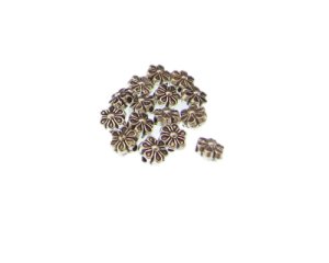 (image for) 6mm Silver FlowerMetal Spacer Bead, approx. 15 beads