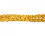 6mm Yellow Gold Faceted Glass Bead, 13" string 6mm Yellow Gold Faceted Glass Bead, 13" string