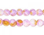 8mm Marble-Style Pink Glass Bead, approx. 52 beads 8mm Marble-Style Pink Glass Bead, approx. 52 beads