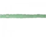 6mm Pale Green Semi-Opaque Faceted Cube Glass Bead, 14" string 6mm Pale Green Semi-Opaque Faceted Cube Glass Bead, 14" string