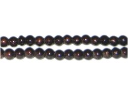 (image for) 6mm Drizzled Copper Glass Bead, approx. 43 beads