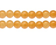 (image for) 12mm Deep Yellow Gemstone-Style Glass Bead, approx. 13 beads