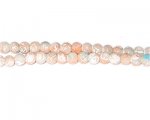 6mm Apricot Swirl Marble-Style Glass Bead, approx. 45 beads