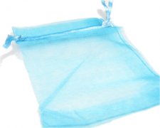 (image for) 2.75 x 3.25" Turquoise Organza Gift Bag - 5 bags
