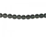 8mm Silver Pressed Glass Bead, 14" string 8mm Silver Pressed Glass Bead, 14" string