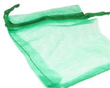 (image for) 2.75 x 3.25" Dark Green Organza Gift Bag - 5 bags