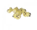 16 x 10mm Yellow Puppy Lampwork Glass Bead, 6 beads 16 x 10mm Yellow Puppy Lampwork Glass Bead, 6 beads