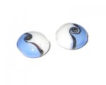 20mm Lilac/White Handmade Lampwork Glass Bead, 4 beads 20mm Lilac/White Handmade Lampwork Glass Bead, 4 beads
