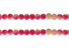 (image for) 8mm Red/Yellow Duo-Style Glass Bead, approx. 38 beads