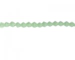6mm Pale Green Semi-Opaque Bi-cone Glass Bead, 2 x 12" strings 6mm Pale Green Semi-Opaque Bi-cone Glass Bead, 2 x 12" strings