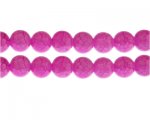 12mm Cherry Quartz Duo-Style Glass Bead, approx. 14 beads