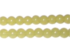 (image for) 8mm Mellow Yellow Jade-Style Glass Bead, approx. 35 beads