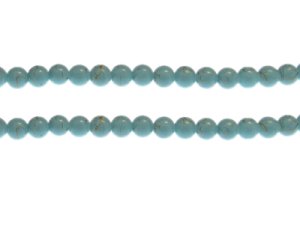 (image for) 6mm Pale Blue Sparkle Abstract Glass Bead, approx. 43 beads