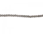 5mm Silver Faceted Glass Bead, 14" string 5mm Silver Faceted Glass Bead, 14" string