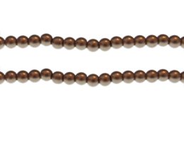 (image for) 6mm Latte Glass Pearl Bead, approx. 68 beads