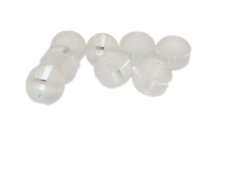 (image for) 12mm White Druzy-Style w/ Line Glass Bead, 8 beads