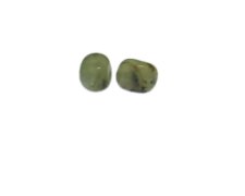 (image for) 14 x 12mm Green Gemstone Nugget Bead, 2 beads