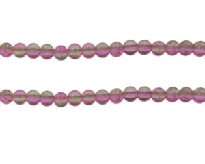 (image for) 6mm Pink/Apple Green Crackle Frosted Duo Bead, approx. 46 beads