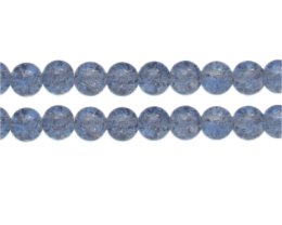 (image for) 10mm Midnight Blue Crackle Glass Beads, approx. 21 beads