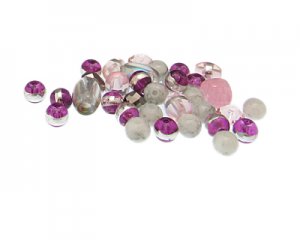 (image for) Approx. 1oz. Plum Pudding Designer Glass Bead Mix