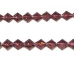 6mm Bi-cone Plum Fire Polish Glass Bead 6mm Bi-cone Plum Fire Polish Glass Bead
