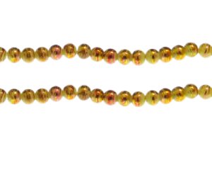 (image for) 6mm Yellow Mellow Abstract Glass Bead, approx. 43 beads