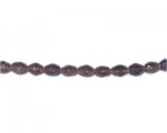 8 x 6mm Plum Faceted Oval Glass Bead, 13" string 8 x 6mm Plum Faceted Oval Glass Bead, 13" string