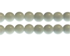 (image for) 12mm Silver Solid Color Glass Bead, approx. 17 beads