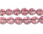 12mm Pale Plum Faceted Glass Bead, 13" string 12mm Pale Plum Faceted Glass Bead, 13" string