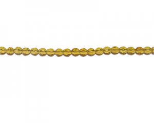 6mm Gold Faceted Glass Bead, 26" string
