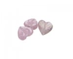 20mm Pink Lampwork Heart Glass Bead, 3 beads 20mm Pink Lampwork Heart Glass Bead, 3 beads