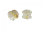 20mm White Pattern Lampwork Glass Bead, 2 beads 20mm White Pattern Lampwork Glass Bead, 2 beads