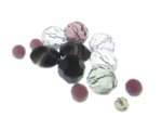 Approx. 1.5 - 2oz. Black n Silver Glass Bead Mix Approx. 1.5 - 2oz. Black n Silver Glass Bead Mix