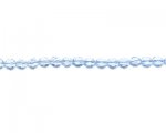 6mm Sky Blue Faceted Glass Bead, 13" string 6mm Sky Blue Faceted Glass Bead, 13" string