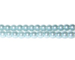 (image for) 6mm Sea Foam Glass Pearl Bead, approx. 78 beads