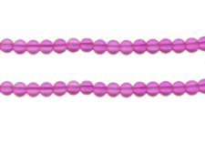 (image for) 6mm Magenta Sea/Beach-Style Glass Bead, approx. 41 beads